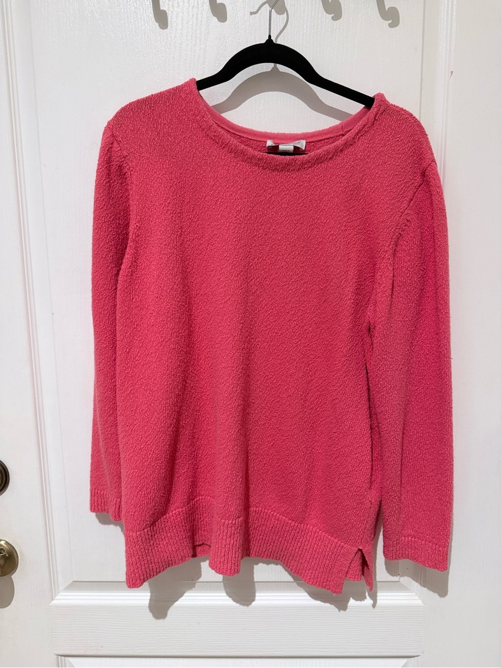 Coldwater Creek Coral Pink Crewneck Sweater